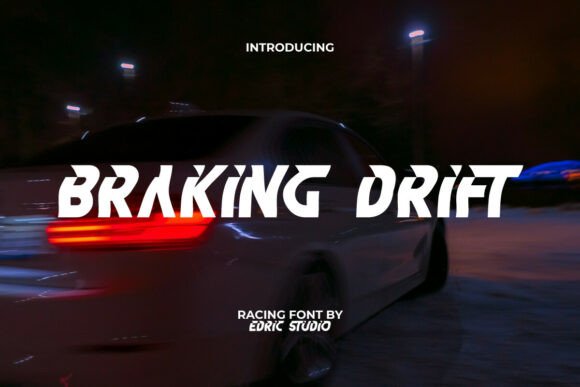 Braking Drift Font for High-Impact Racing-Themed Campaigns