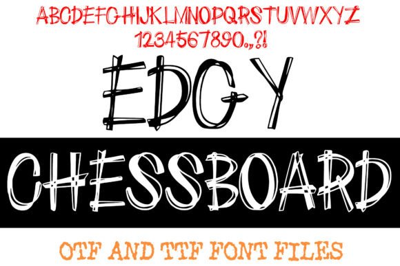 Edgy Chessboard: Bold Display Font for Unique Designs