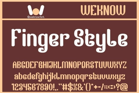 Finger Style Typeface for Nostalgic Branding and Playful Design