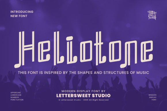 Heliotone Font: Modern Music Typography for Editorial Design