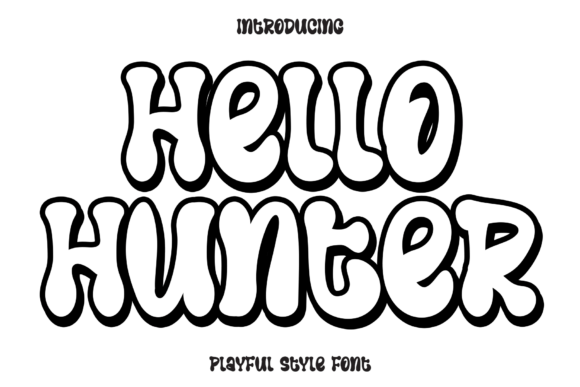 Hello Hunter Font: A Playful Display Typeface for Eye-Catching Editorial Design