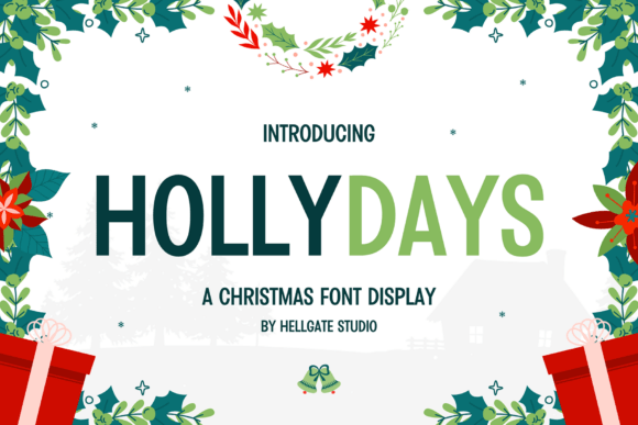 Hollydays Christmas Display Font for Festive Web Design