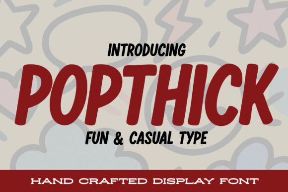 Popthick Display Font for Bold Web Design and Branding