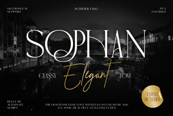 Sophan Elegant: A Timeless Display Font for Sophisticated Design