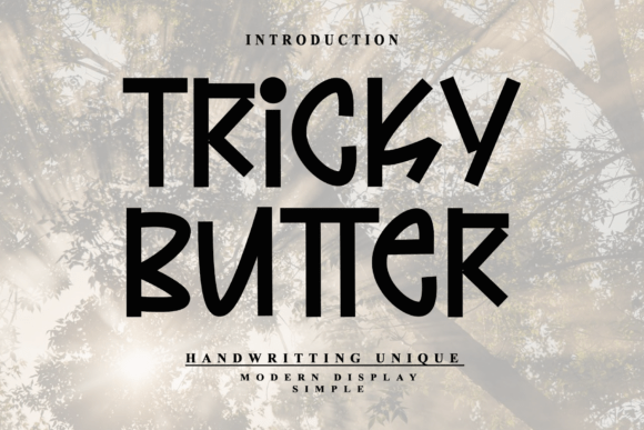 Tricky Butter Display Font for Web Design Projects
